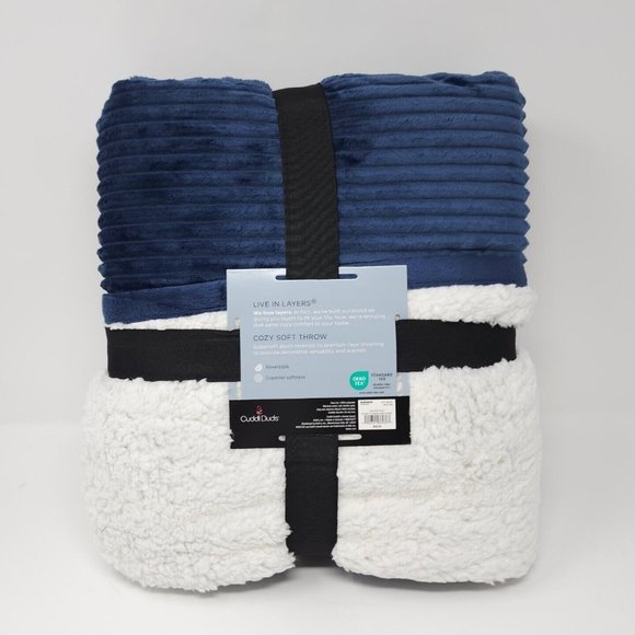 Cuddl Duds Bedding Cuddl Duds Sherpa Throw Blanket Plush To Sherpa